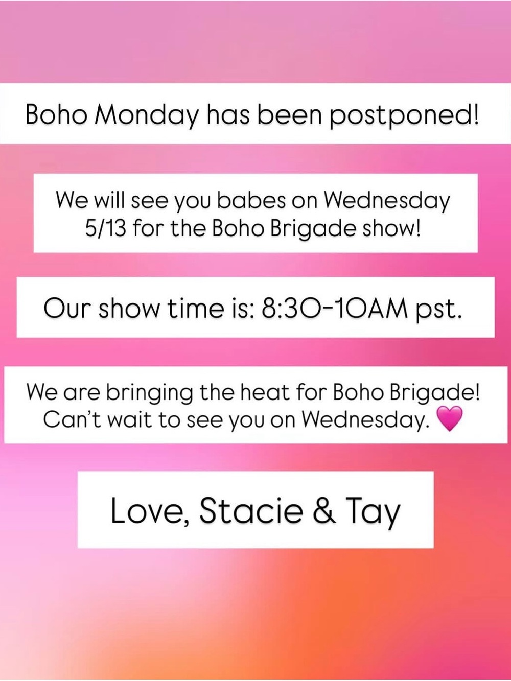 Next Live May 13th at 8.30 PST BOHO BRIGADE - Picture 3 of 16